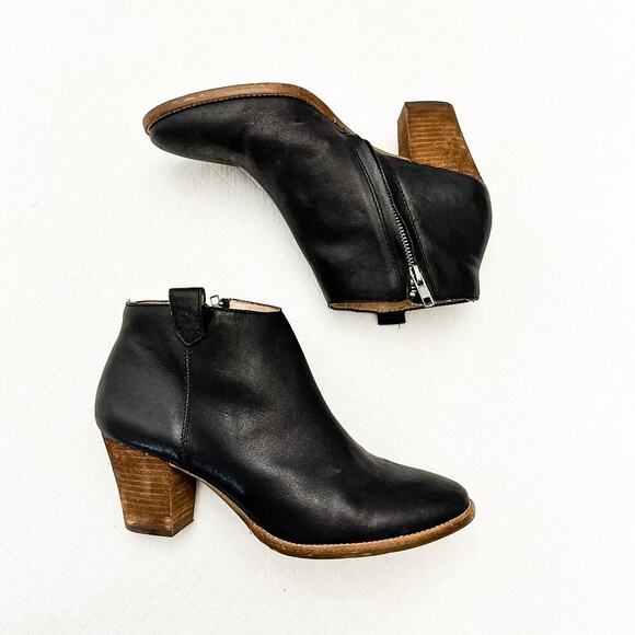 Madewell Womens Black Billie Ankle Booties Style E0191 Almond Toe Boot Size 8.5 - Picture 5 of 6